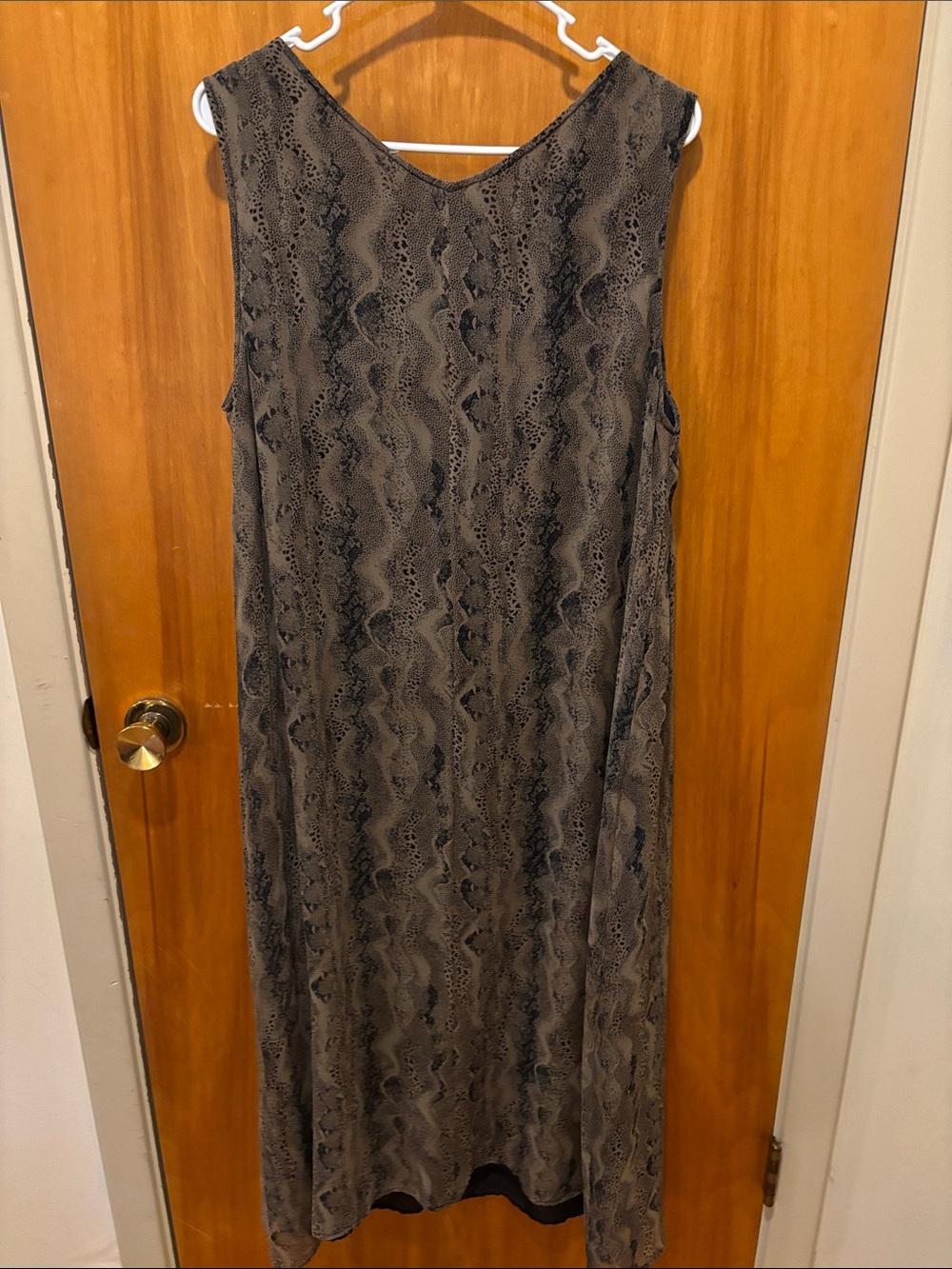 Robbie Bee Sleeveless Snake-Print Maxi Dress in Brown and Black - Picture 5 of 5